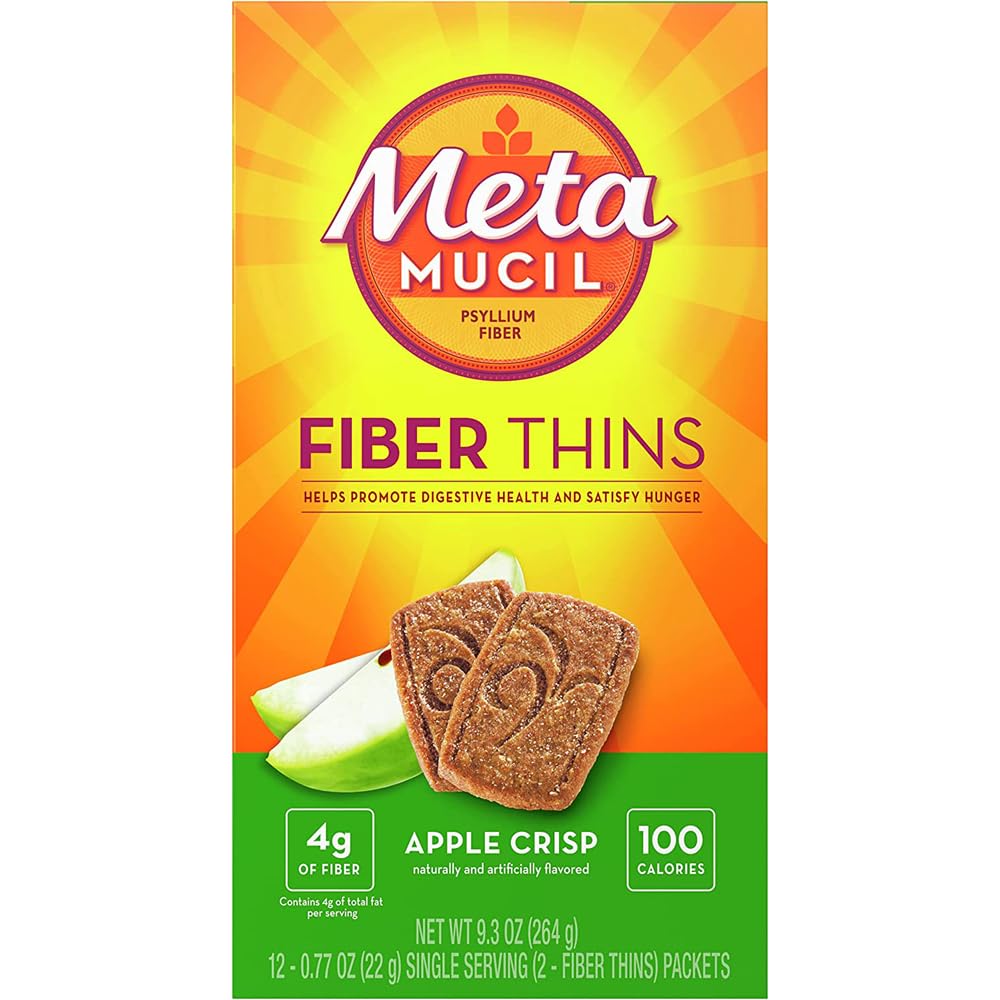 Metamucil MultiGrain Fiber Wafers Apple Crisp - 12 ct, Pack de 2