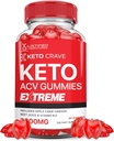 Laboratorios Justificados Keto Crave Keto ACV Gummies Extreme 2000MG Keto Crave Keto Gummies Advanced Formula Apple Cider Vinegar con Pomegranate Beet Powder B12 Vegan Non GMO 60 Gummys