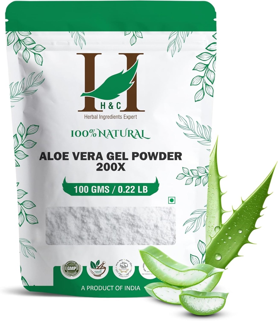 H C Herbal Ingredients Expert 100% Pure Aloe Vera Gel Fertilizer Powder 200X 100g ← Strong Rooting Stimulator ¦ Plant Immunity Builder