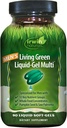 Irwin Naturals Hombres Living Green Liquid-Gel Multi - 90 Liquid Softgels - 70 Nutrientes Esenciales, Vitaminas Full-Spectrum, Full-Spectrum Blend - Arenal objetivo &amp; Brain Support - 30 Total Servings