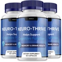 (3 Pack) Neuro Thrive Brain Supplement, Neuro Thrive for Memory Formula, Neuro-Thrive PQQ to Reduce The Negative Effects of Brain Fog Neuro-Thrive Cognitive Function NeuroThrive Reviews (180 cápsulas)