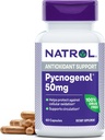 Natrol Pycnogenol Capsules, Protección Antioxidante, Suplemento Protege contra la oxidación celular y los daños relacionados con la edad, European Maritime Pine Bark Extract, Support Circulation, 50 mg, 60 Count
