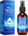Óleo de Magnesio, Óleo de Magnesio para Pies, Óleo de Magnesio Puro 2 Fl.Oz, 100% Puro &amp; Magnesio Natural Espray, Espray de Magnesio Topical, Desodorante Natural, Fácil de Absorb y Uso