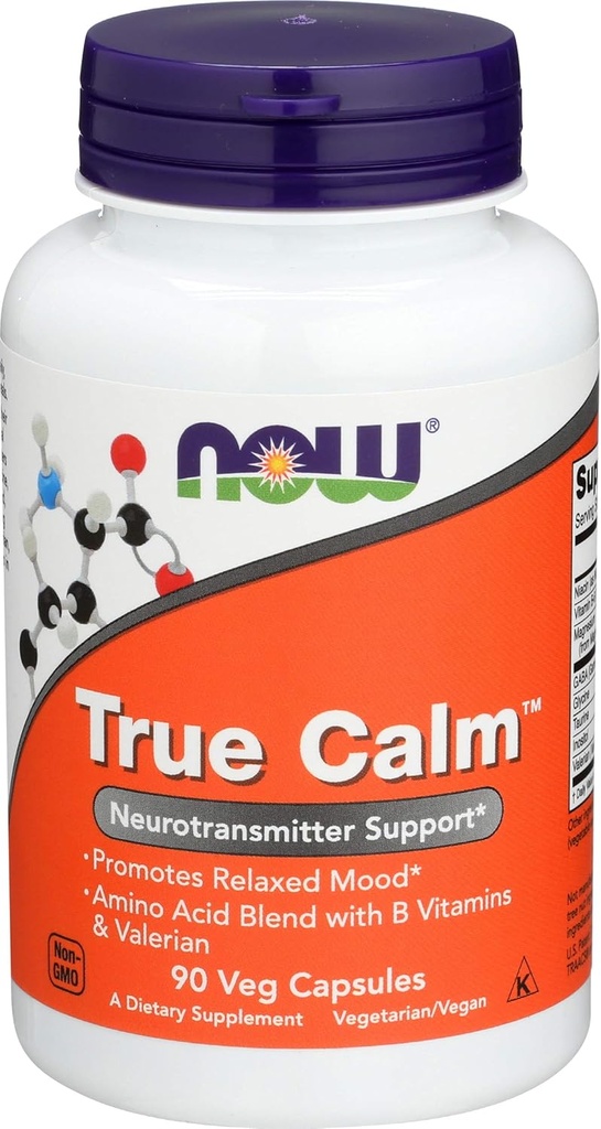 Ahora Alimentos Verdadero Calma(tm) Amino Relaxer 90 Caps ( dos paquetes)