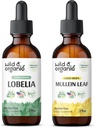 Wild &amp; Organic Lobelia Tincture 2 fl oz &amp; Mullein Tincture2 fl oz