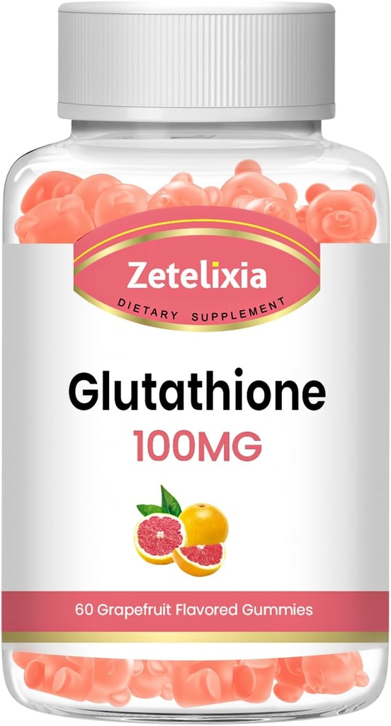2 Pack Glutathione Collagen Gummies, Collagen Gummies with Vitamin C, Suplemento de Glutathione para Mujeres, Peluquerías Nails Muscle &amp; Mix, Anti-Aging, Vegan, Sugar Free, Grape Fruit Flavor, 120 Condes