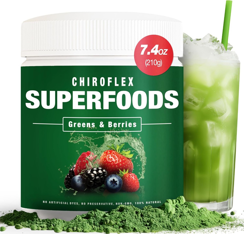 Total Tea Green Powder for Energy " Digestive Health with Turmeric, Amla Powder " Vitamin C - 30 Servings