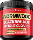 Satoomi 5 en 1 Wormwood Capsules Suplemento - Extracted from Black Walnut, Whole Cloves, Turmeric y Berberine HCl - Immune System &amp; Digestion Health - 60 Capsules