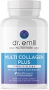 DR. EMIL NUTRITION Píldoras multi colágeno para mujeres  sometidas Suplementos colágeno Silencioso Apoyo para el cabello, la piel, las uñas " articulaciones  durable Suplementos colágeno hidrolizado ← Tipos I, II, III, V " X  durable 90 cápsulas