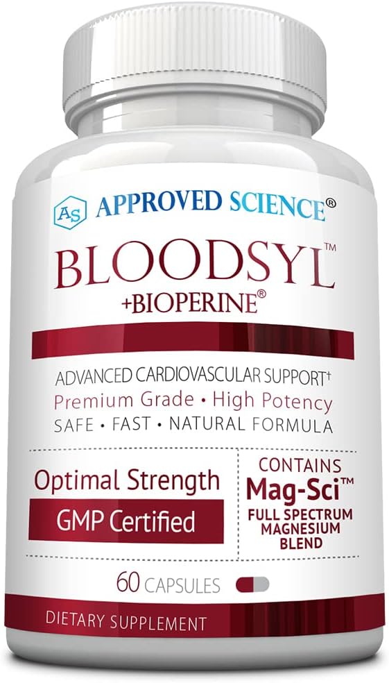 Sangre de la Ciencia Aprobado - Apoya Flujo de la Sangre - Hawthorn Berry, Magnesium, BioPerine - Vegan - 60 cápsulas - Pack de 1