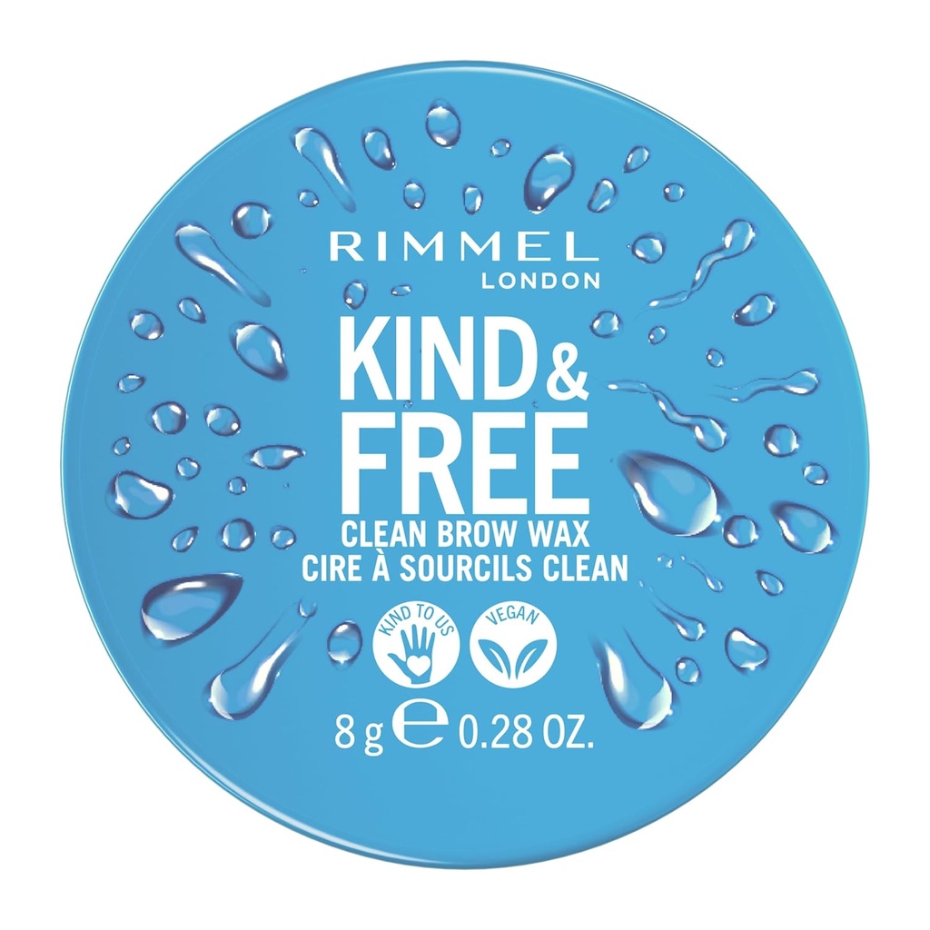 Rimmel London Kind &amp; Free, Clear, Brow Wax, Easy to Apply, Long-Lasting Hold, No Flaking, No Residue, Lifted Brows, 0.28oz