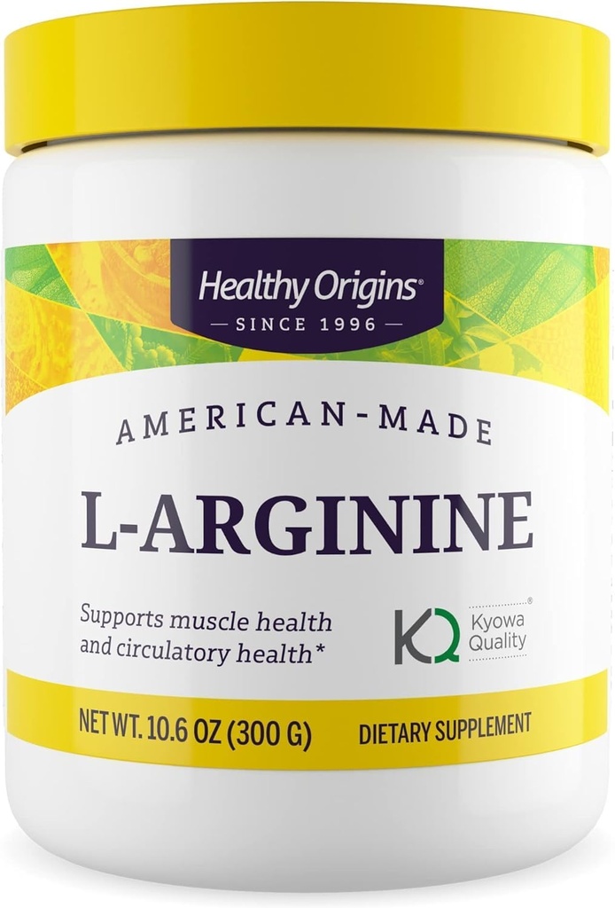 Orígenes saludables - L-Arginine (American-Made, Non-GMO, Gluten Free, Muscle Support), 10.6 Ounce