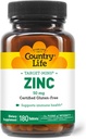 Country Life Target-Mins Zinc 50 mg 180 Tablets - Suplementos de zinc para la salud inmunitaria - Zinc 50mg - Zinc Support