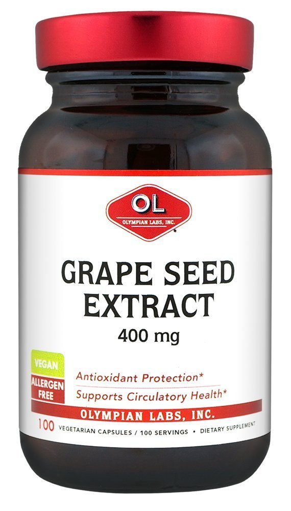 Olympian Labs Grape Seed Extract 400mg Vegan Capsules ¦ Apoya Heart & Immune Health, Antioxidant - 100 Count