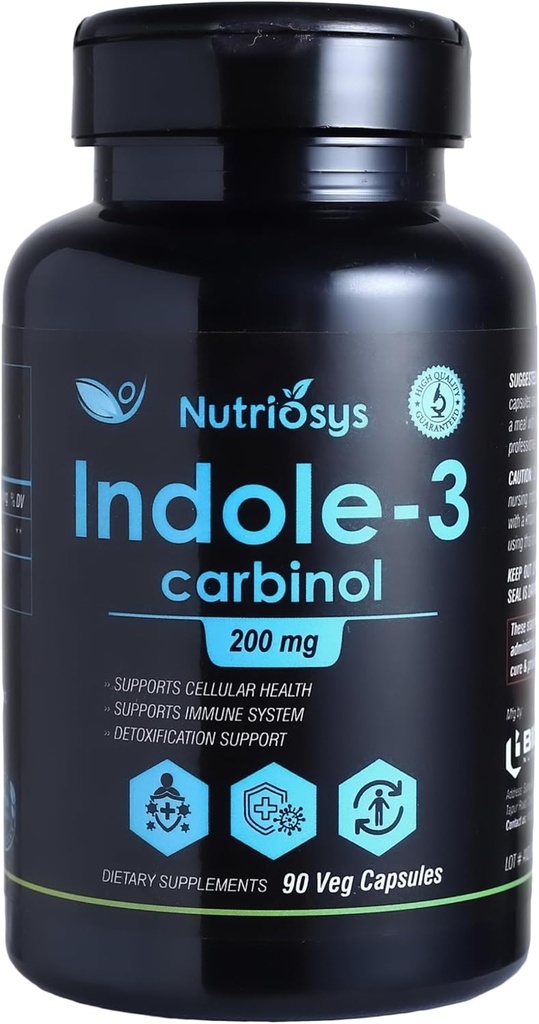 Indole 3 Carbinol 200mg ← I3C Suplemento para Hombres &amp; Mujeres TENIDO Apoyos Equilibrio hormonal, Detox " Cell Health TEN IC3 Suplementos con Indoles Orgánicos TEN 90 Veg Capsules ← Asistencia dietética diaria