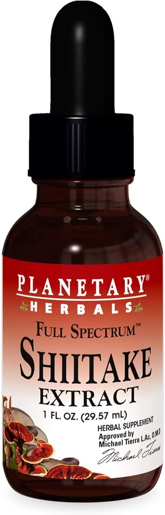 Herbals planetarios Suplemento de Extracto completo de Shiitake, 2 onza fluida