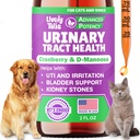 Tratamiento UTI de perro natural &amp; gato con arándano &amp; D-Mannose, vejiga, riñón, apoyo a la incontinencia, Tracto urinario saludable para perros, Mejor tratamiento de la infección de la tractona de gato, gotas fáciles de usar, 2 oz