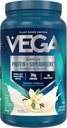 Vega Premium Proteína + Supergreens - 20g Proteína, Vainilla Creamy, 25 Servings, Espinacas,Kale, Alfalfa Grass, Broccoli, 0g Añadido Sugar, Non-GMO, Gluten Free, Dairy Free, 1,68 lbs (Packaging May Vary)