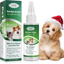 60ML Pet Eye Drops for Dog & Cat Relieve Eyes Itching & Irritation, Pink Eye &amp; Allergies Symptoms Safe & Gentle Formula for All Animals