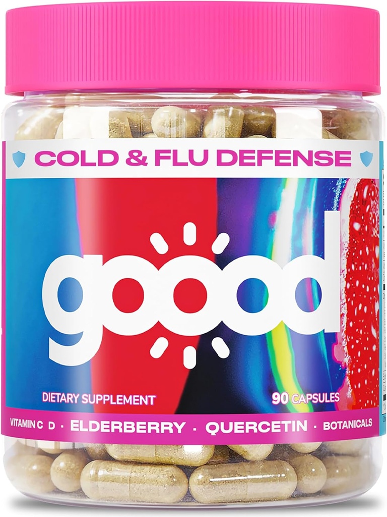Goood Immunity Booster for Adults - Vitamina C con Zinc &amp; Quercetin Suplementos para Immunity Support - Elderberry Supplements for Immunity Boost - Non Allergenic Gluten Free Non-GMO Immune Booster