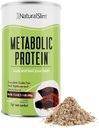 NaturalSlim Metabólica Whey Protein Powder Chocolate – Low Carb, Meal Replacement Shake w/Vitamins, Minerals & Amino Acid L-Glutamine ← Gran Sabor y Muy Filling Protein Shake, 10 Servings, 17.6oz