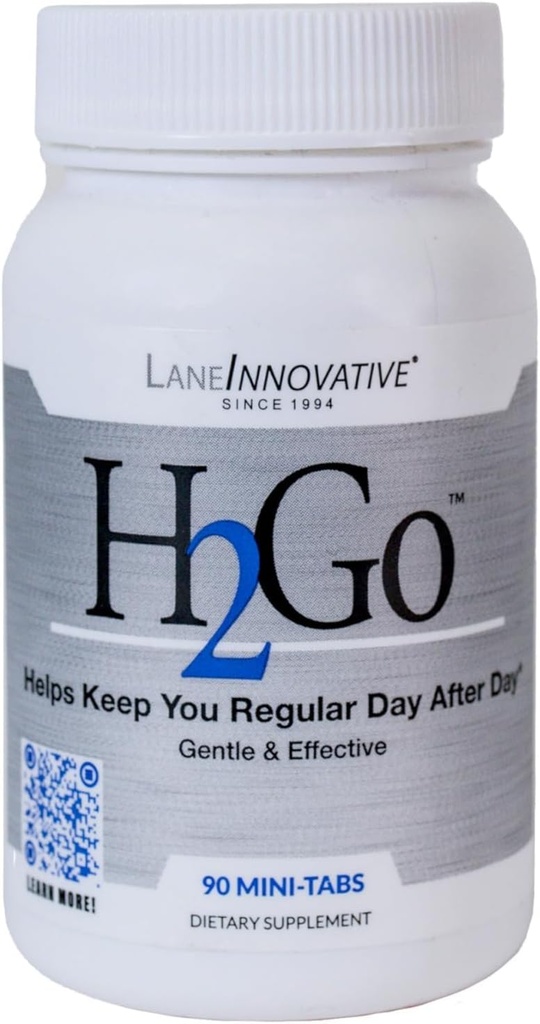 Laboratorios de carriles - H2Go, ayuda a aliviar el estreñimiento y la irregularidad, suave y eficaz, suplemento mineral natural, apoya la salud fría y digestiva, sin irritación artificial (90 Mini-tabs)