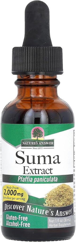 Respuesta de la Naturaleza Suma Root Pfaffia Paniculata Brasileño Ginseng tóxico promueve la salud general " Well-Being ¦ Gluten-Free, Alcohol-Free " Kosher Certified 1oz