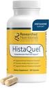 HistaQuel - HistaQuel de doble acción Histamine &amp; Mast Cell Support Fórmula - Fórmula herbal de investigación clínica con aceite de semilla de cuello negro, 120 cápsulas