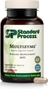 Multizyme de proceso estándar - Pancreatic Enzyme Supplement to Support The Breakdown of Proteins, Carbohydrates & Fats - Digestive Support - Gluten-Free, Non-Dairy & Non-Soy - 150 cápsulas