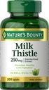 Esteto de leche bonty Capsules, usado tradicionalmente para la salud del hígado, suplemento de hierbas, 250 mg por servidumbre, 200 conteo