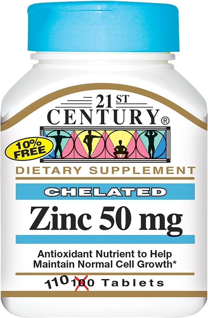 21st Century Chelated Zinc 50 Milligrams 50 Milligrams 110 Tabs