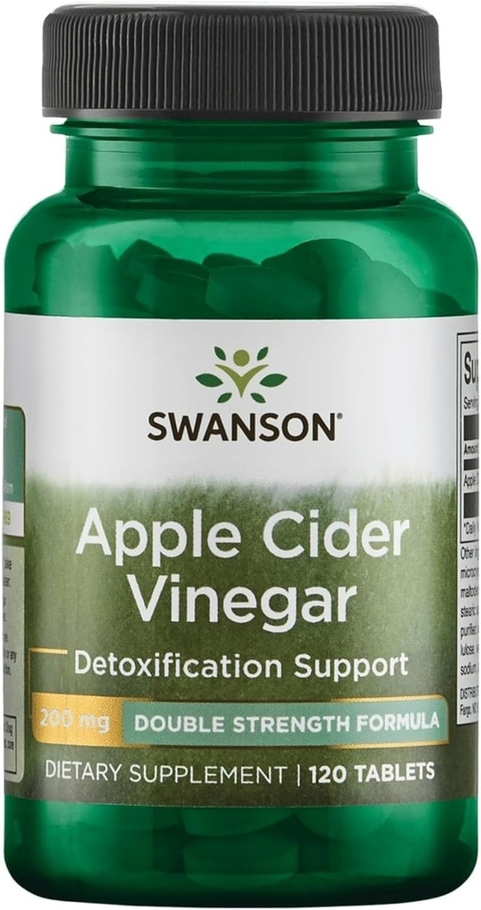 Swanson Doble Fuerza Apple Vinagre 200 Milligrams 120 Tabs