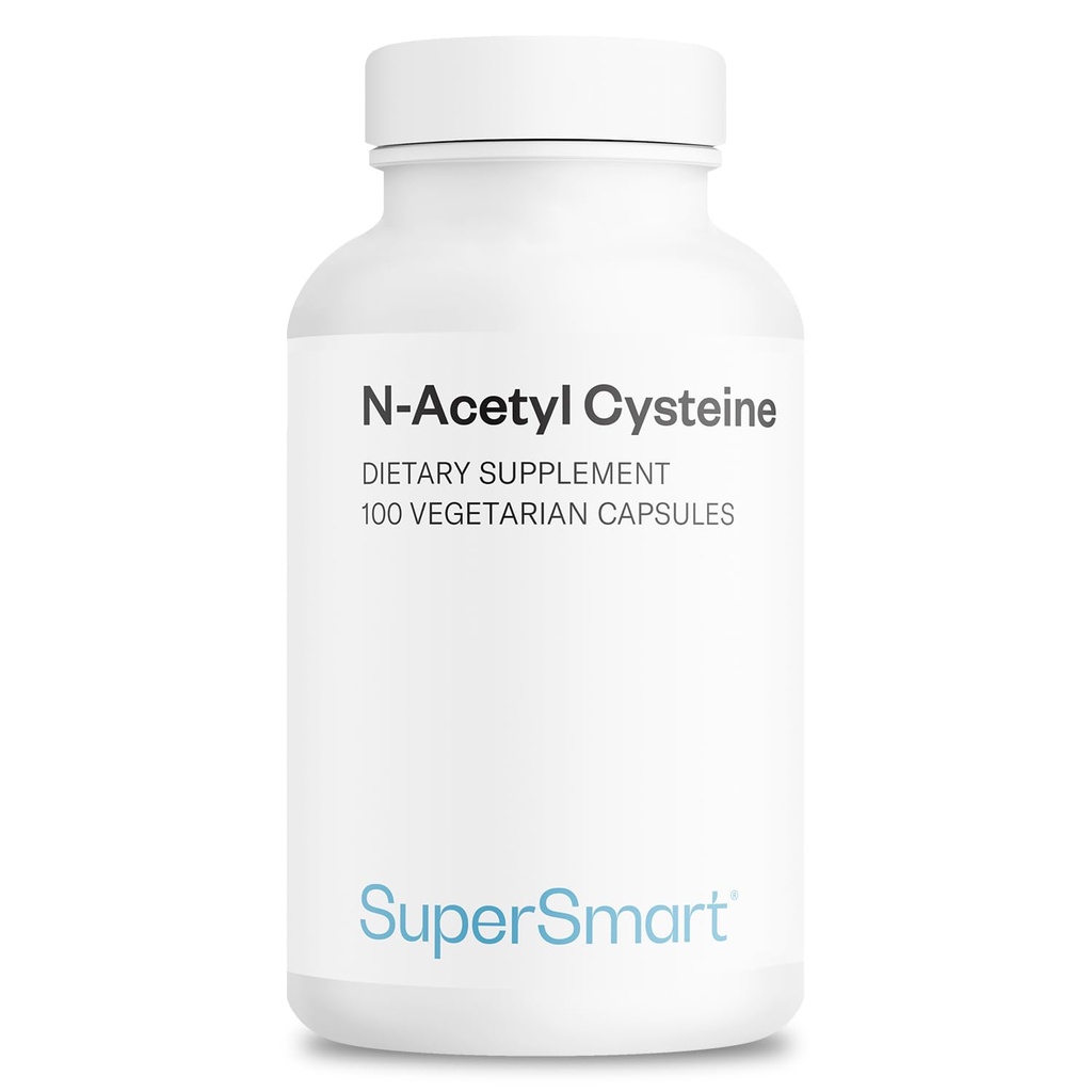 Supersmart N-Acetyl Cysteine 1800mg per Day (High Absorption) - NAC Supplement - High Potency Antioxidants Amino Acids - Glutathione Precursor Silencio Non-GMO & Gluten Free - 100 Vegetarian Capsules