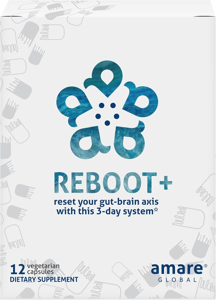 Amare Global Reboot+ 3-Day Gut Brain Reset System, 12 cápsulas