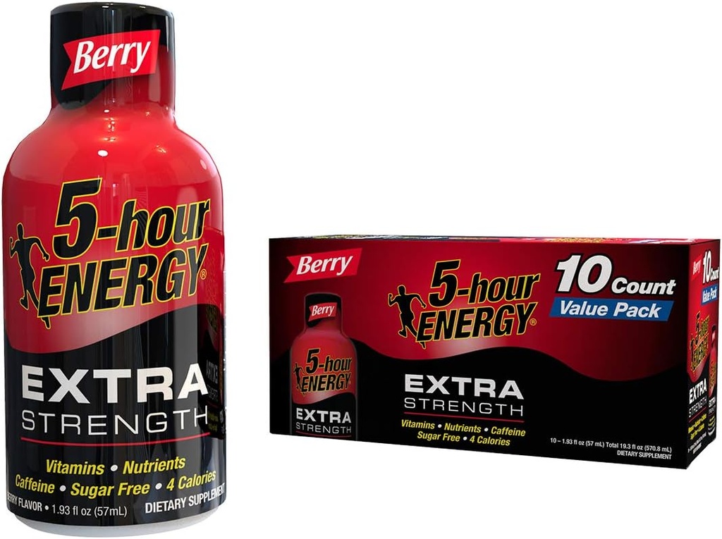 5 horas ENERGY® Shot, Extra Strength, Berry, 10 Pack