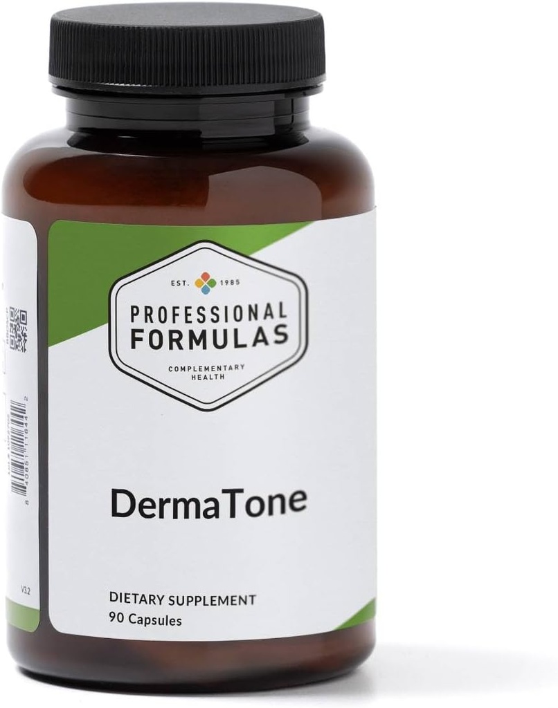 Professional Formulas DermaTone - Support for Liver & Lymphatic Health* with Bupleurum, Cleavers, Oregon Grape, Burdock, Nettle, & Red-Clover - Vegetarian, Gluten Free, Hypoallergenic, 90 Capsules