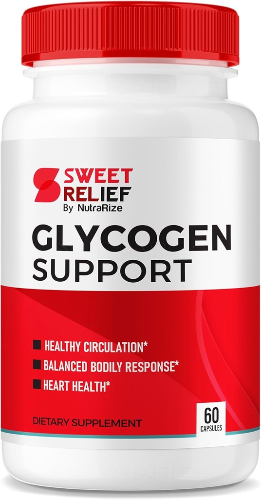 NutraRize Sweet Relief Glycogen Support - Sweet Relief Joint Support &amp; Blood Vessel Cleaner, Sweet Relief Detox Support, SweetRelief Capsules Glyco Optimizer Cleanse Restore Rleaf (60 cápsulas)