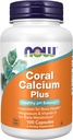 AHORA Suplementos de Alimentos, Calcio de Coral Plus, Salud de Hueso*, Saldo de pH saludable*, 100 cápsulas de Veg