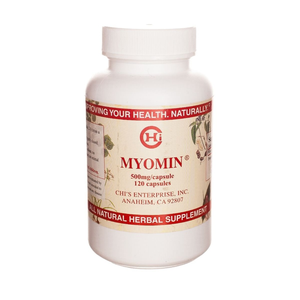 Chi's Enterprise 120 Piece Myomin promueve niveles saludables de hormonas 500mg cápsulas