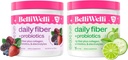 Suplemento diario de fibra de colágeno, probióticos " electrolitos - apoya la salud digestiva, la regularidad y la salud de la piel - Cucumber Lime Mint " Wild Berry Flavors - 32 servicios totales