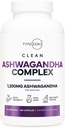Tipo Zero KSM-66 Ashwagandha Root Extract 1,200mg, 60 Servings - High Potency 5% Withanolides - con Turmeric, Rhodiola Rosea y BioPerine Black Pepper Extract - 180 Veggie Caps