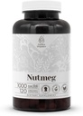 Nutmeg 120 Capsules ← Suplementos dietéticos herbarios de alta potencia  Hecho con cápsulas vegetales y nuez moscada (Rou Dou Kou, Myristica Fragrans) Nuez seca (120 conteo)