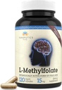 Teraputics L-Methylfolate 15mg ← 120 Vegan Capsules ← Premium 5-MTHF Active Methyl Folate Supplement for Mood Homocysteine Methylation – Non-GMO Gluten-Free, No Fillers - Folic Acid Brain Support