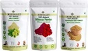 Combo orgánica Dried Amla, Hibiscus y Methi (Fenugreek) Powder (Cada 100 Gram/3.5 Ounce) Hyllanthus Emblica Hibiscus Rosa-Sinensis Trigonella Foenum-Graecum