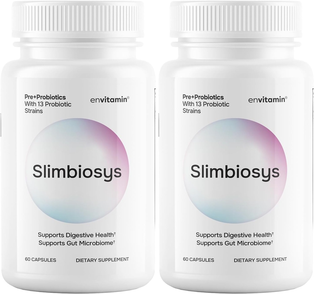 Cápsula ultraprobiótica de Slimbiosys - Pre " Probióticos para Hombres de Mujeres - Apoya tu microbioma (2 Pack, Slimbiosys)