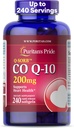 Coenzima del orgullo de Puritan CoQ10 200mg, Suplemento dietético para la salud del corazón, presión arterial, salud del Gum oral y apoyo al envejecimiento saludable, 240 servicios, liberación rápida Softgels