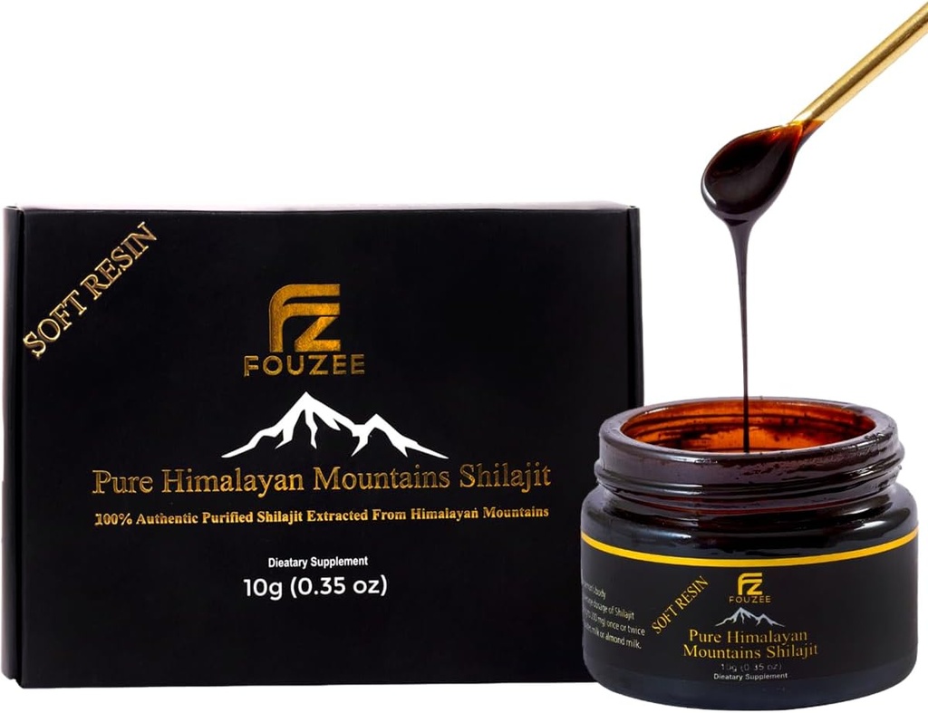 Puro Himalayan Shilajit — Trace Mineral Supplement for Women & Hombre — All Natural & Authentic Shilajit Resin in Amber Glass Bottle — Fulvic Acid for Energy Boost &amp; Immunity (10 Gram)