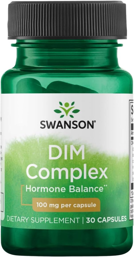 Complejo de Dim Swanson (Diindolylmetano) 100 Milligrams 30 Capsules (1 Pack)