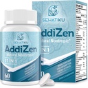 Suplemento cerebral de 17 en-1 para la memoria y el foco ← Natural Nootropics Brain Supplement for Brain Cognition, Energy TEN High Absorption TEN L-Theanine, Phytonutrient Blend and Vitamins B6, B12 TEN 60 Tablets