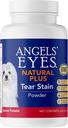 Los ojos de los ángeles Natural Plus Tear Stain Suplemento Dulce Potato Polvo para Perros, Prevenga piel manchada, Eyebright, hoja de oliva, raíz de malvavisco, No trigo o maíz, Ingredientes limitados, vegetariano, 75g